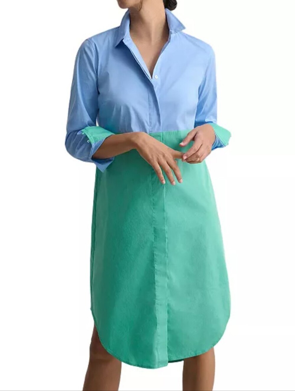 Untuckit Colorblock Meryl Shirt Dress Size 2